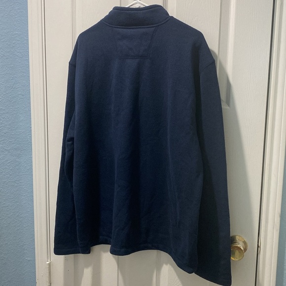 Van Heusen Men's l Pullover 1/4 Button Sweater Long Sleeve blue -Black Size XXL - Picture 6 of 6